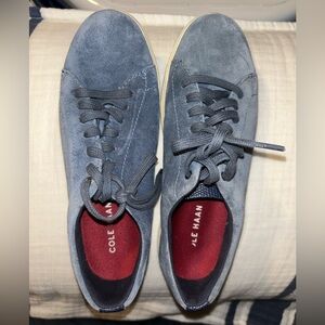 Cole Haan Gray and Blue Sneakers Low-Top Suede